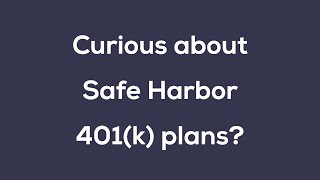 Introduction To The Safe Harbor 401K