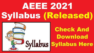 AEEE 2021 Syllabus (Released) - Check & Download TNSET 2021 Syllabus By Official Link