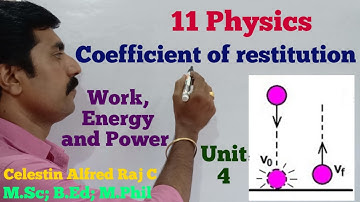 Coefficient of restitution|Unit 4|work, energy & power|11 Physics|sky physics