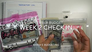 Week 2 Check In | November 2021 Budget | Inconsistent Income | College Student | 22 Year Old