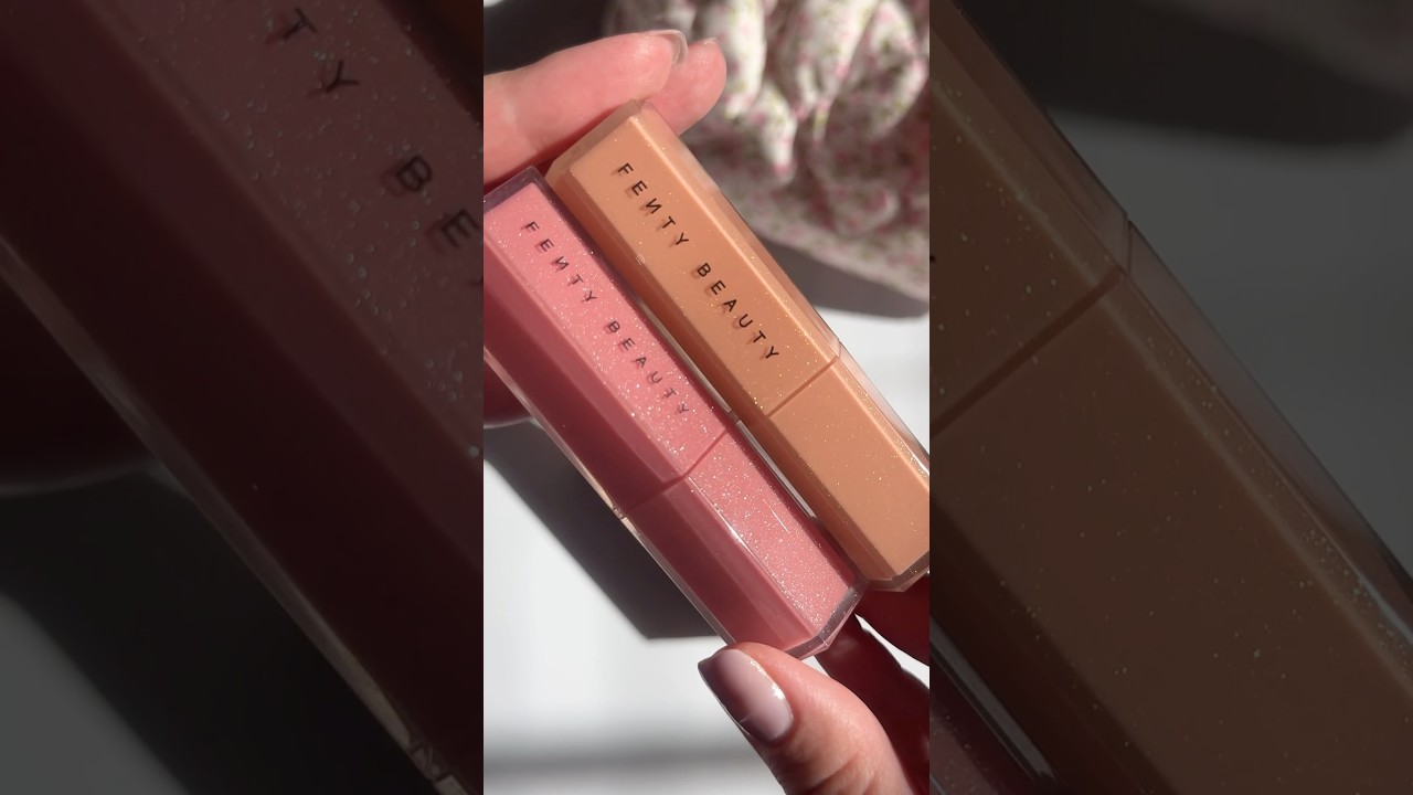 Fenty Beauty Gloss Bomb Stix High-Shimmer Gloss Stick Fenty Glow and Fussy | Swatches 