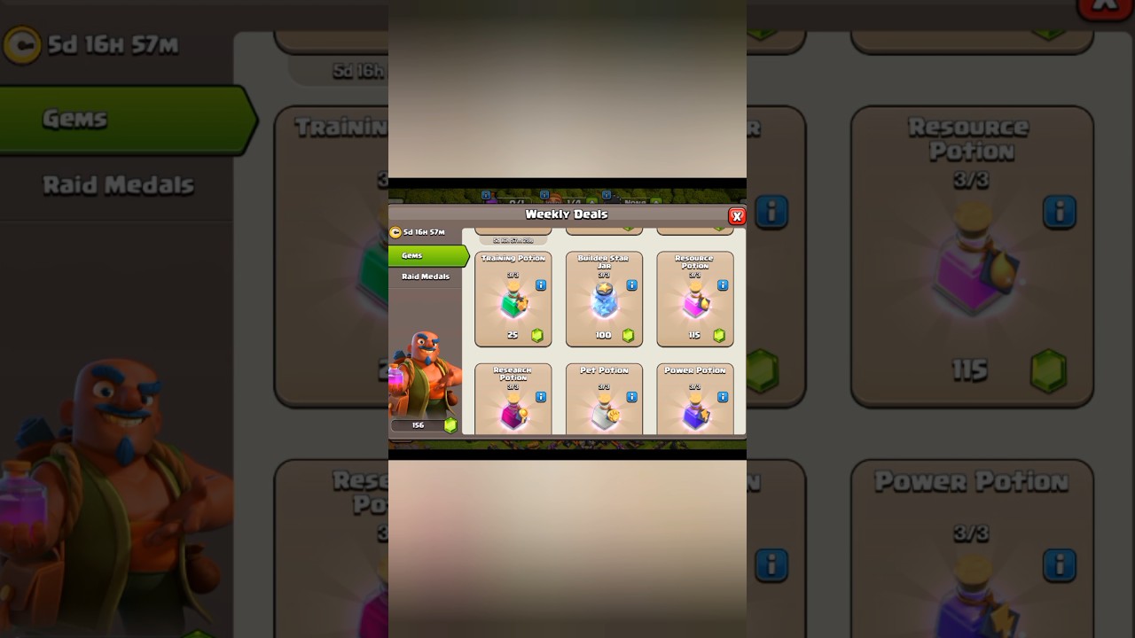 Resource potion Buy and Sell Rate 