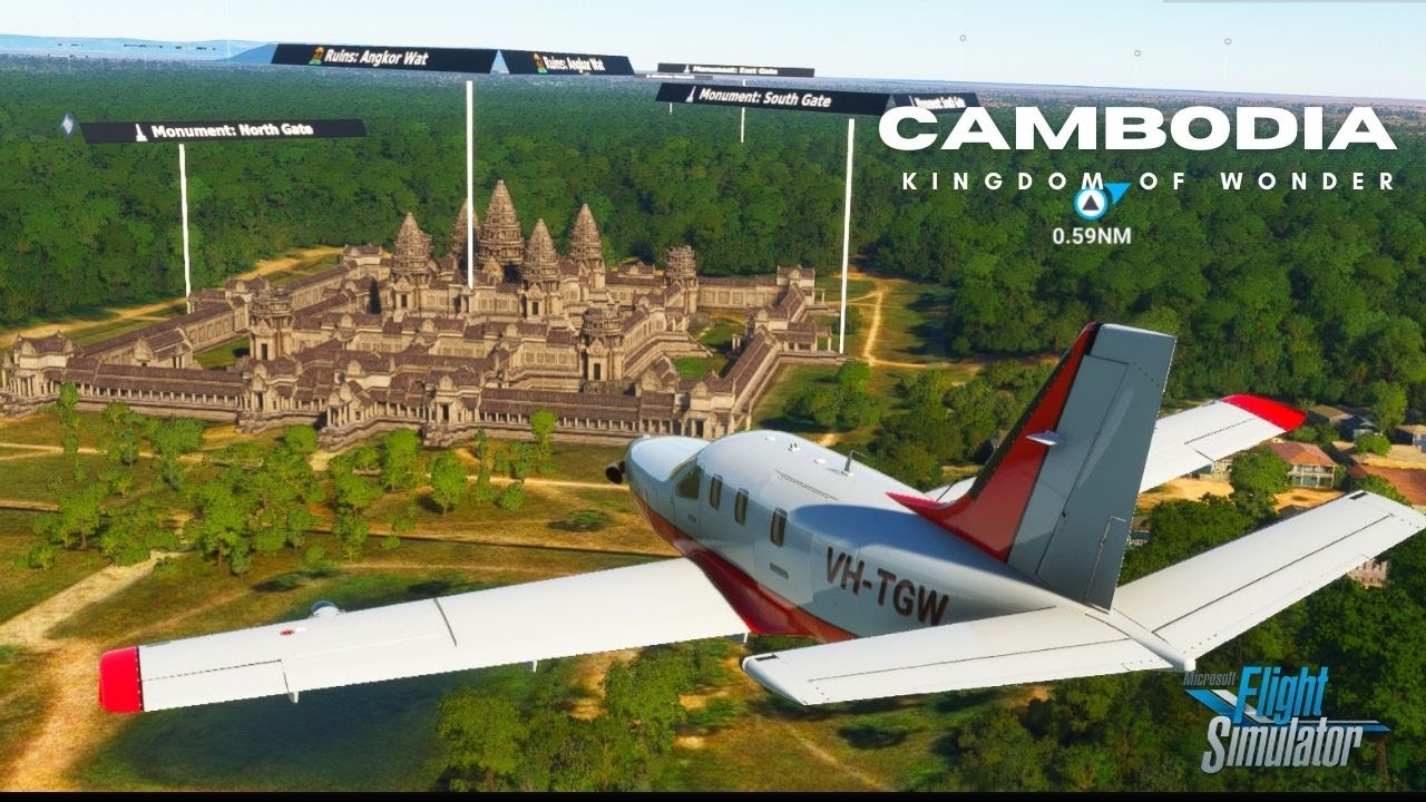 ដំណើរកំសាន្តទៅកាន់ខេត្តសៀមរាប🇰🇭 ជាមួយ MICROSOFT FLIGHT SIMULATOR TBM 850 ✈️🎮 | TRIPING TO SIEM REAP