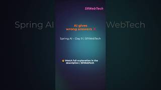 RAG in Spring AI 🔥 | Data Ingestion & Chunking | Spring AI Interview Series | Day 9 | SRWebTech