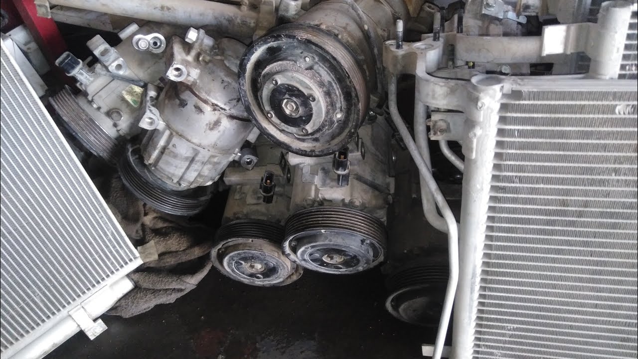 how to replace ac compressor & condenser on kia carnival