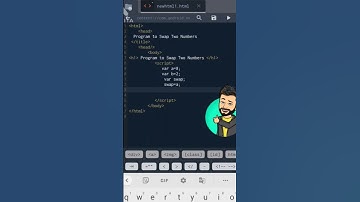#javascript Example -6 Swap any Two Numbers / strings