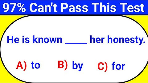 English Grammar Test : Only 3% Can Pass This Test