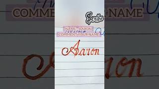 name aaron | Font signature | sp  scribe