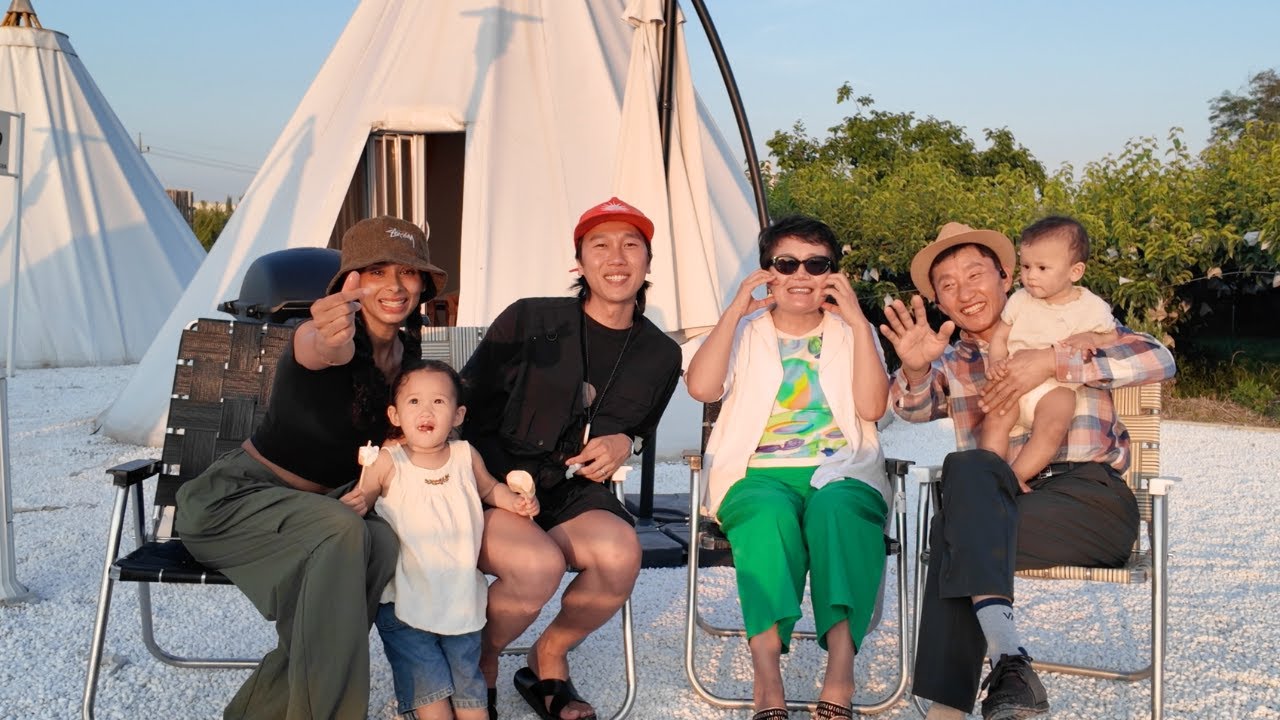 BBQ and WATER FUN with Korean Grandparents