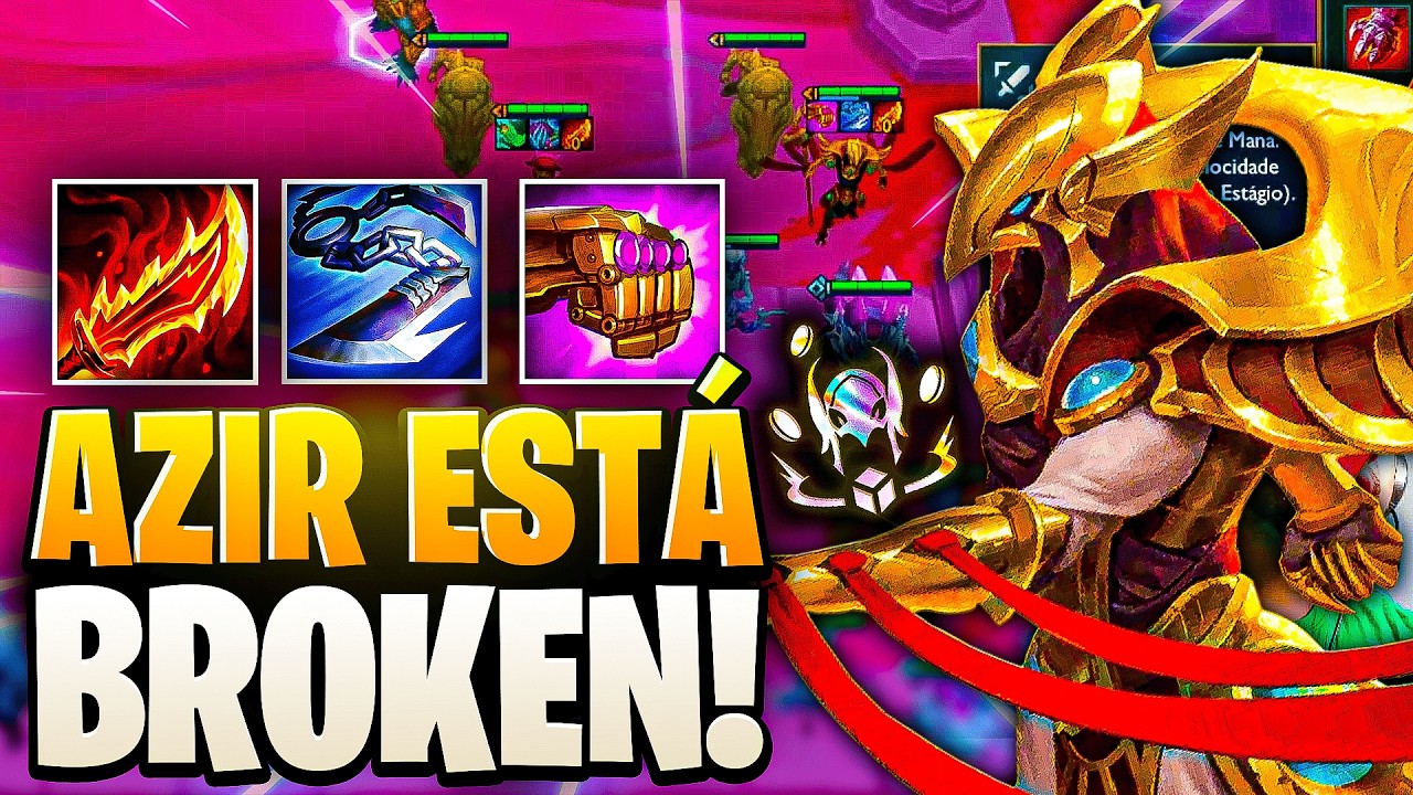 AZIR CARRY TÁ ILEGAL! 😱 ESSA COMP DE SHURIMA QUEBRA O TFT SET 16