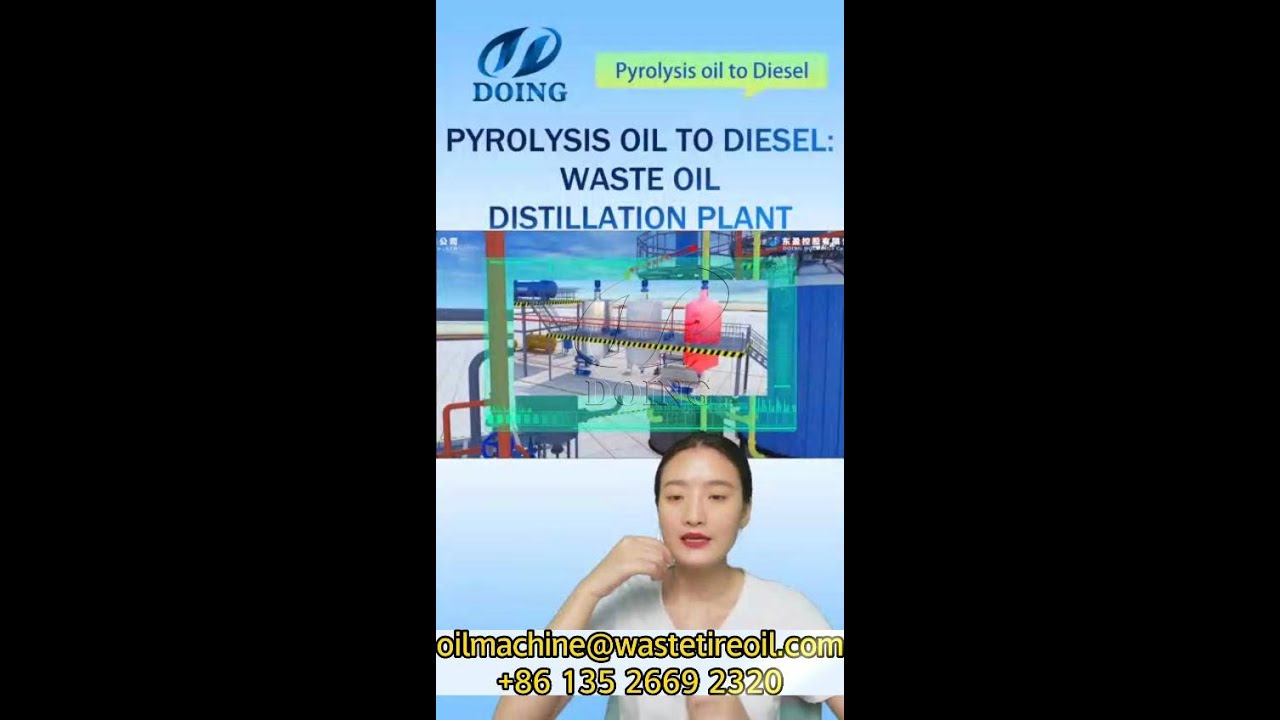 Convert tire plastic pyrolysis oil into diesel fuel-Waste Oil Refinery Plant Processing Line