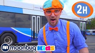 🚍 Blippi Explora um Ônibus 🚍| 2 HORAS DE BLIPPI BRASIL! | Moonbug Kids em Português