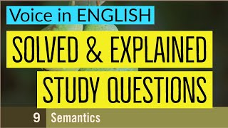 Solved and Explained Study Questions | Chapter 9 | Semantics | The Study of Language | [ ENGLISH ]