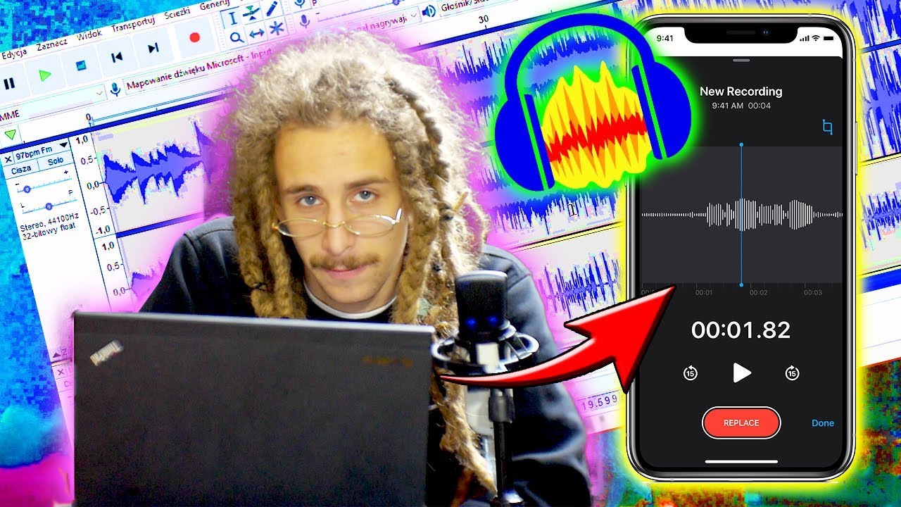 RAP NA DYKTAFONIE + MIX W AUDACITY | PROFESOR RAPU rap song 2019
