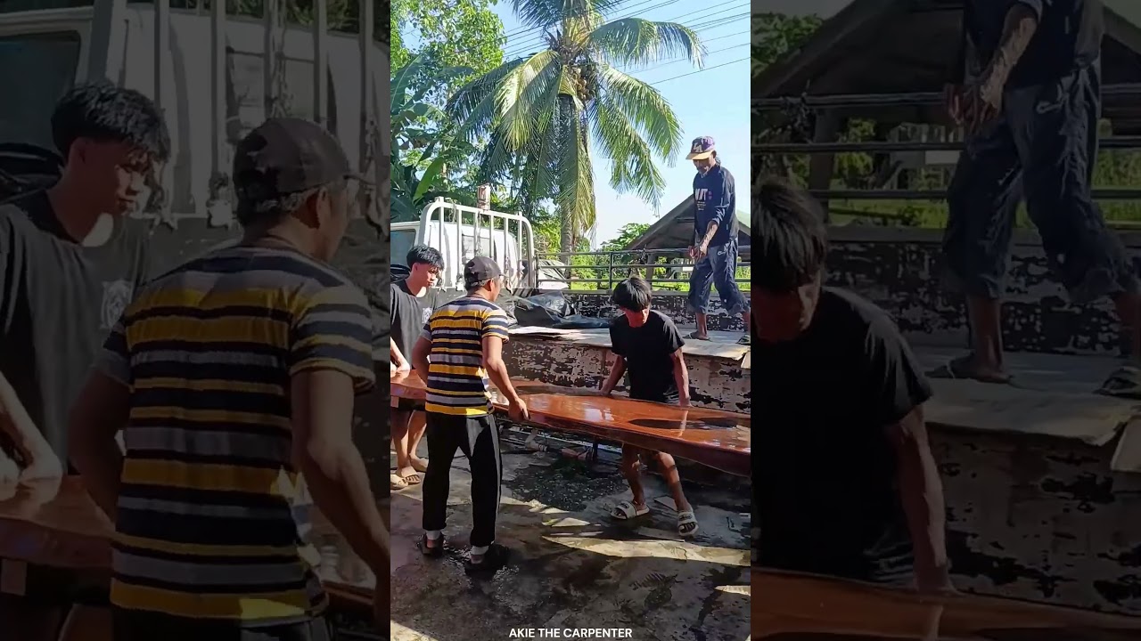 Furniture Delivery 12 Seaters Dining Set I Solid Wood One Slab Table Pure Wood I Akie The Carpenter