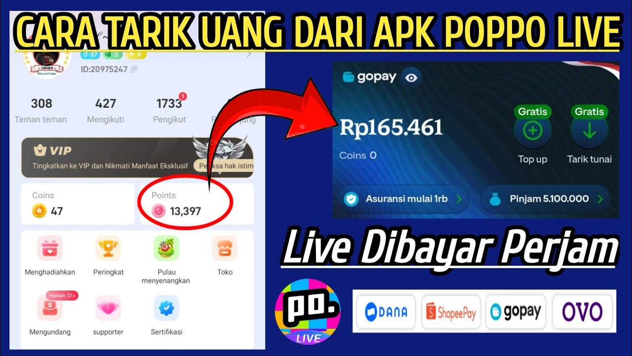 Cara Tarik Uang Dari Apk Poppo Live || Aplikasi Penghasil Uang