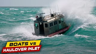 COAST GUARD BATTLES THE WAVES AT HAULOVER! | Boats vs Haulover Inlet