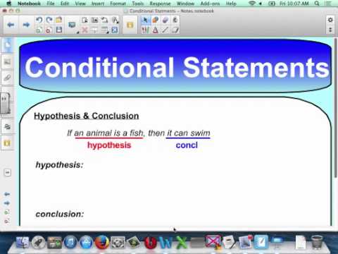 state the hypothesis and conclusion in each conditional statement