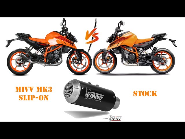 Mivv MK3 Slip-on vs Stock exhaust | KTM Duke 390 Gen 3 - YouTube
