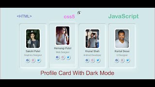 Profile Card With Dark Mode