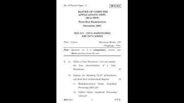 MCS - 221 December 2021 Question Paper