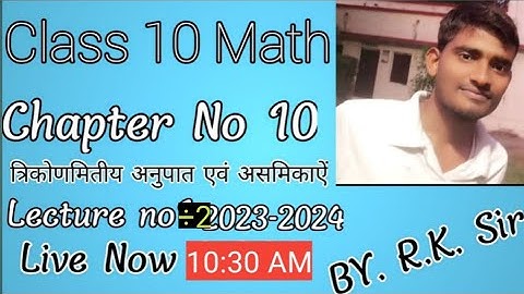 class ÷10  maths Trigonometry live by R.K YADAV PART ÷2