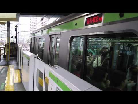 山手線E231系大崎駅入線・発車（3連続）