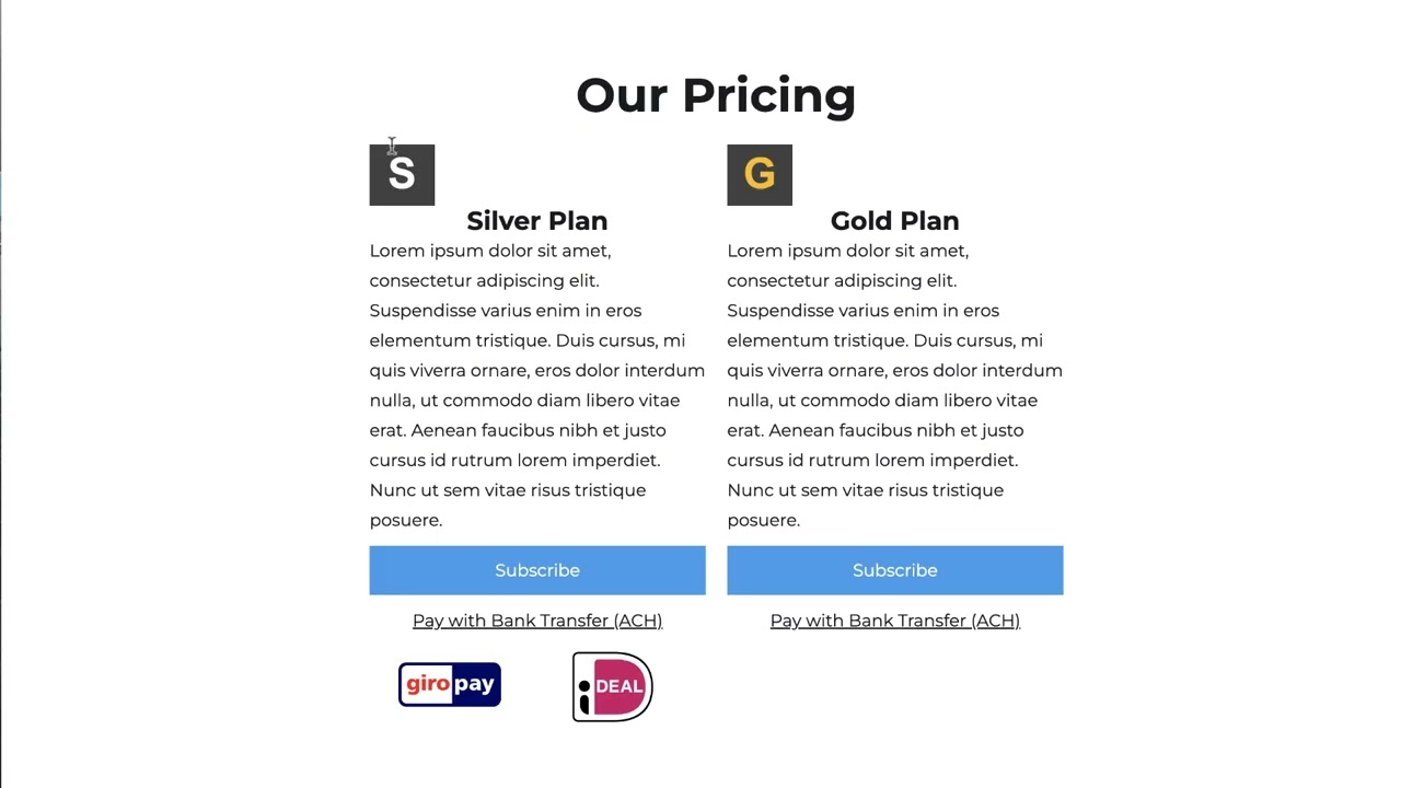 Stripe iDeal payments with Webflow