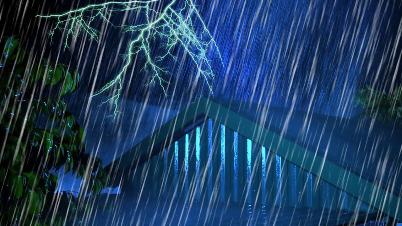 Sana el alma y duerme profundamente con el sonido de la lluvia intensa ...