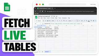 How to Import a Website Table into Google Sheets (2026 Website Capture)