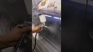 Clear coat apply #bodyshop 