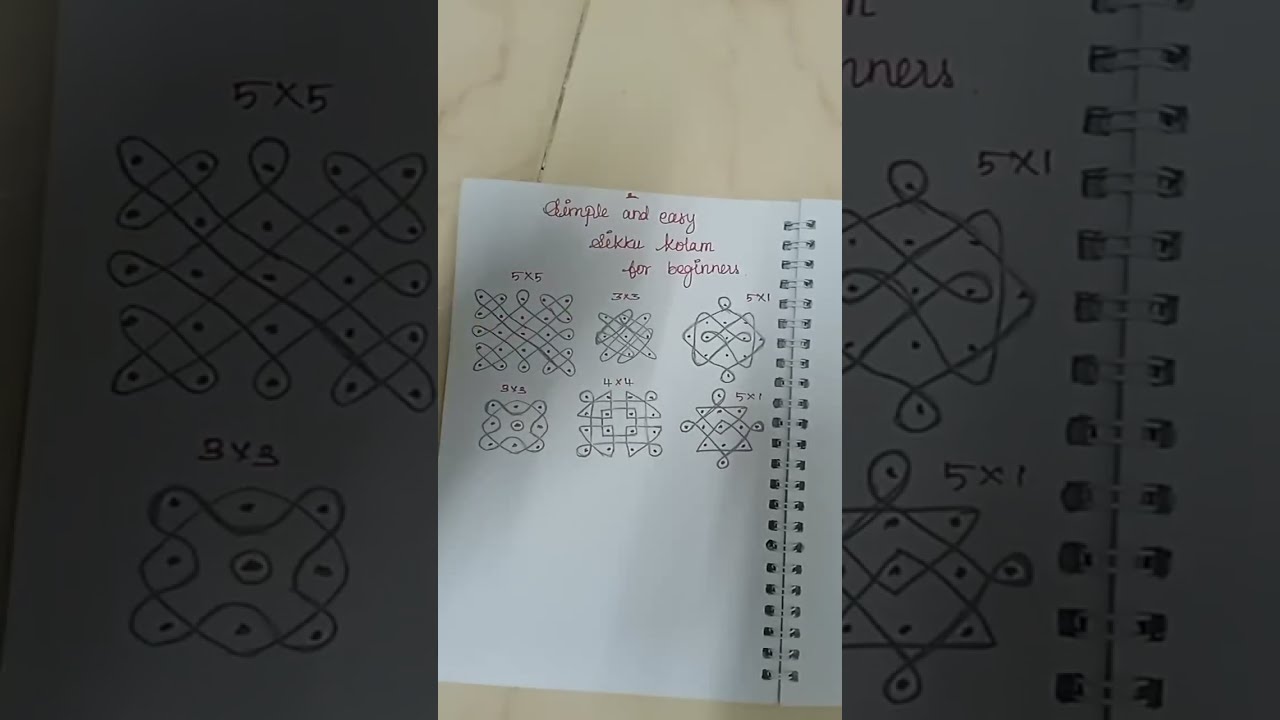 Simple and easy sikku kolam for beginners