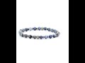 Blue Sodalite Stones with Black Oxidized Beads Bracelet