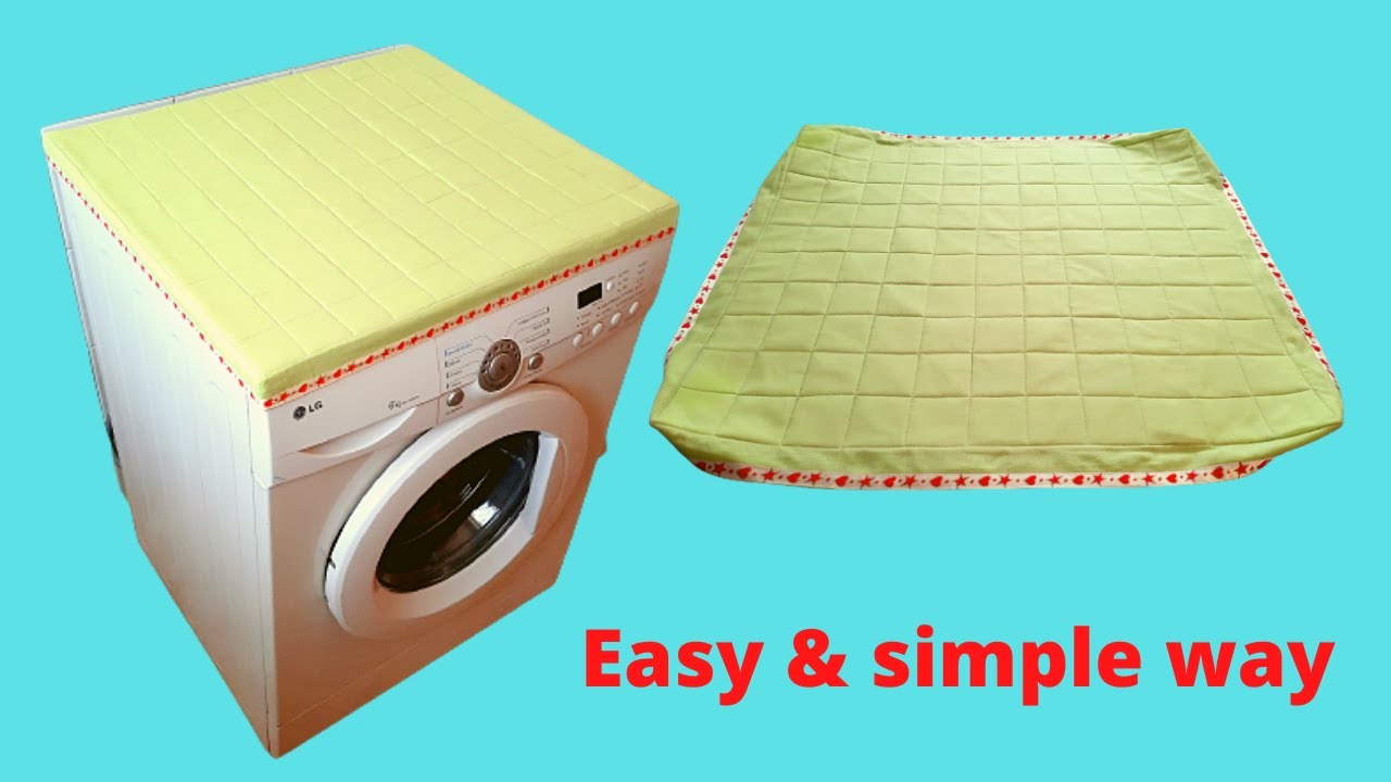 Easy & simple way of making washing machine top cover/sewing project for  beginners 