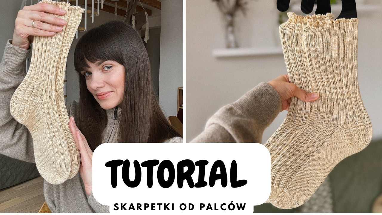 SKARPETKI OD PALCÓW na 60 oczek KROK PO KROKU. Druty