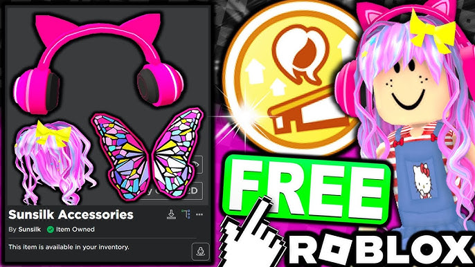 TWICE PINK Ombre Braid/ free ROBLOX hair #roblox #freeaccessories #twi