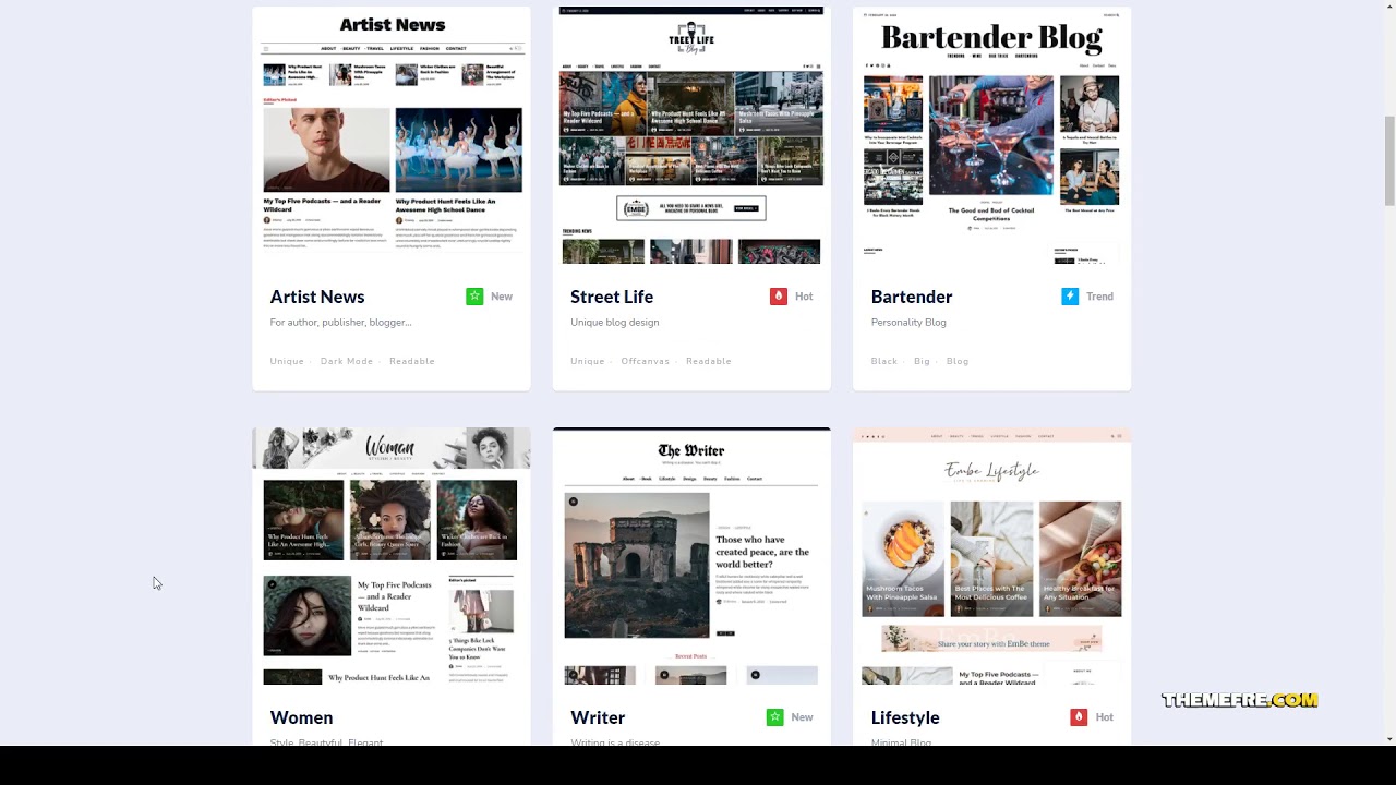 EmBe - Flexible Magazine WordPress Theme freebies 15 Website Builder