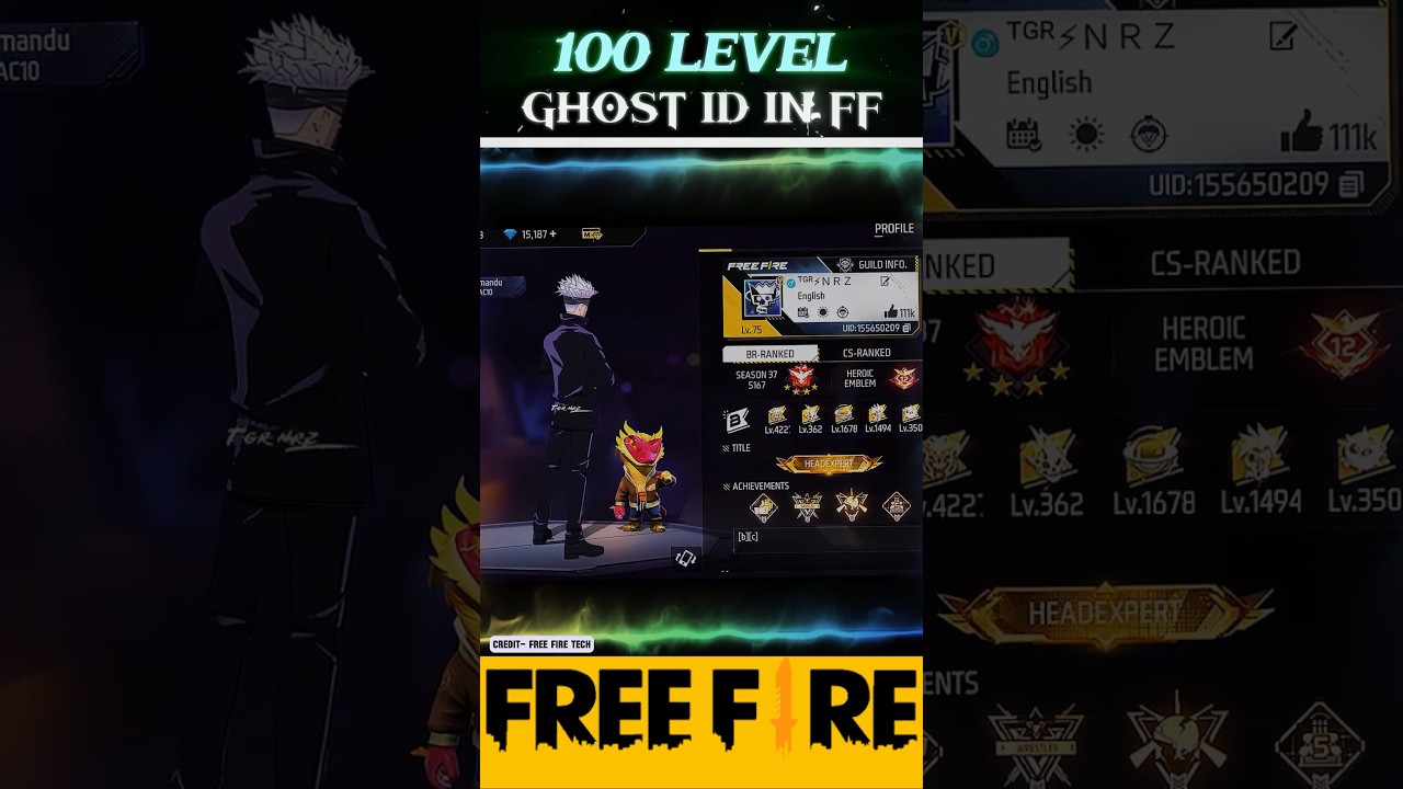 100 Level Ghost Id's In Free Fire 😱🥶 