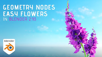 Blender 2.93 Geometry Nodes Easy Flowers [Beginner tutorial]
