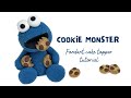 🍪 How to make a fondant COOKIE MONSTER  cake topper (weights &amp; tools included)