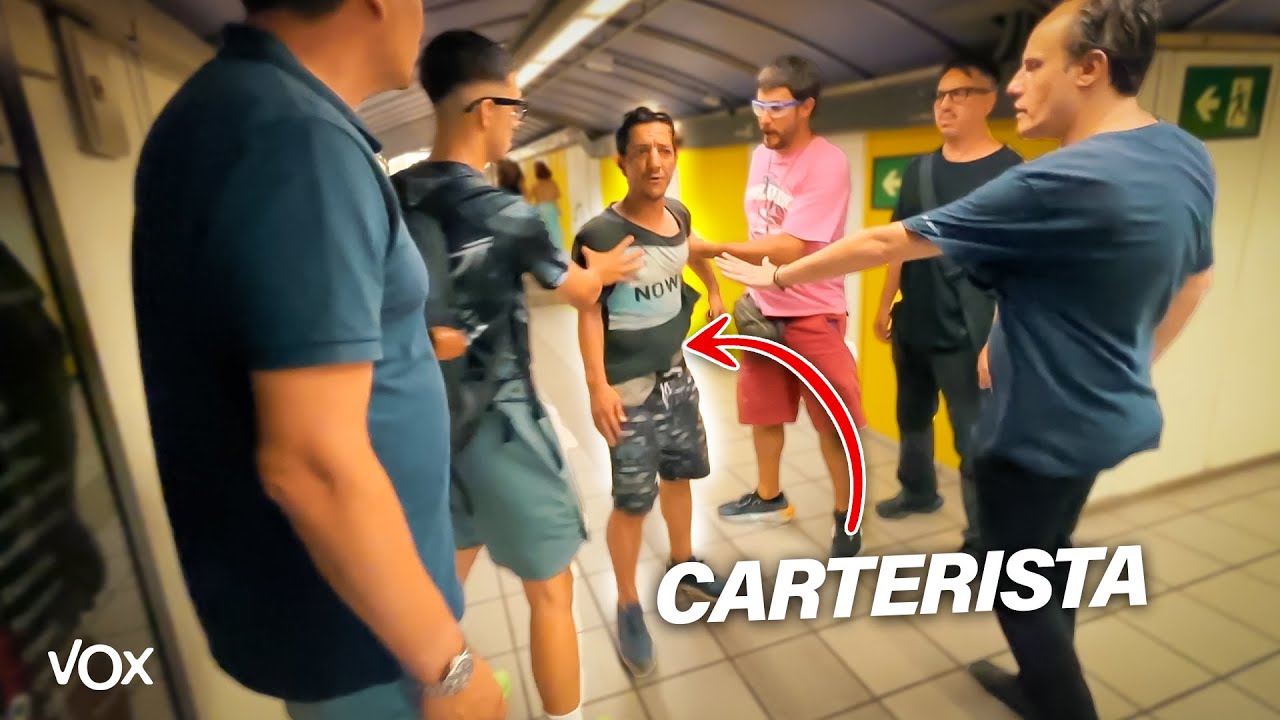 CAZANDO CARTERISTAS en el Metro de Barcelona con UN DIPUTADO DE VOX