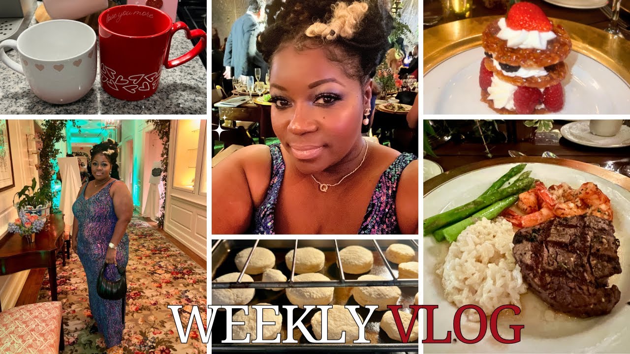 Weekly Vlog-Homemade Biscuits-Valentine's Day Mugs-Smokey Eye Tutorial-Charity Ball -Birthday Party