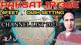 Paksat 1R 38E 4 feet dish setting and channel list 2023