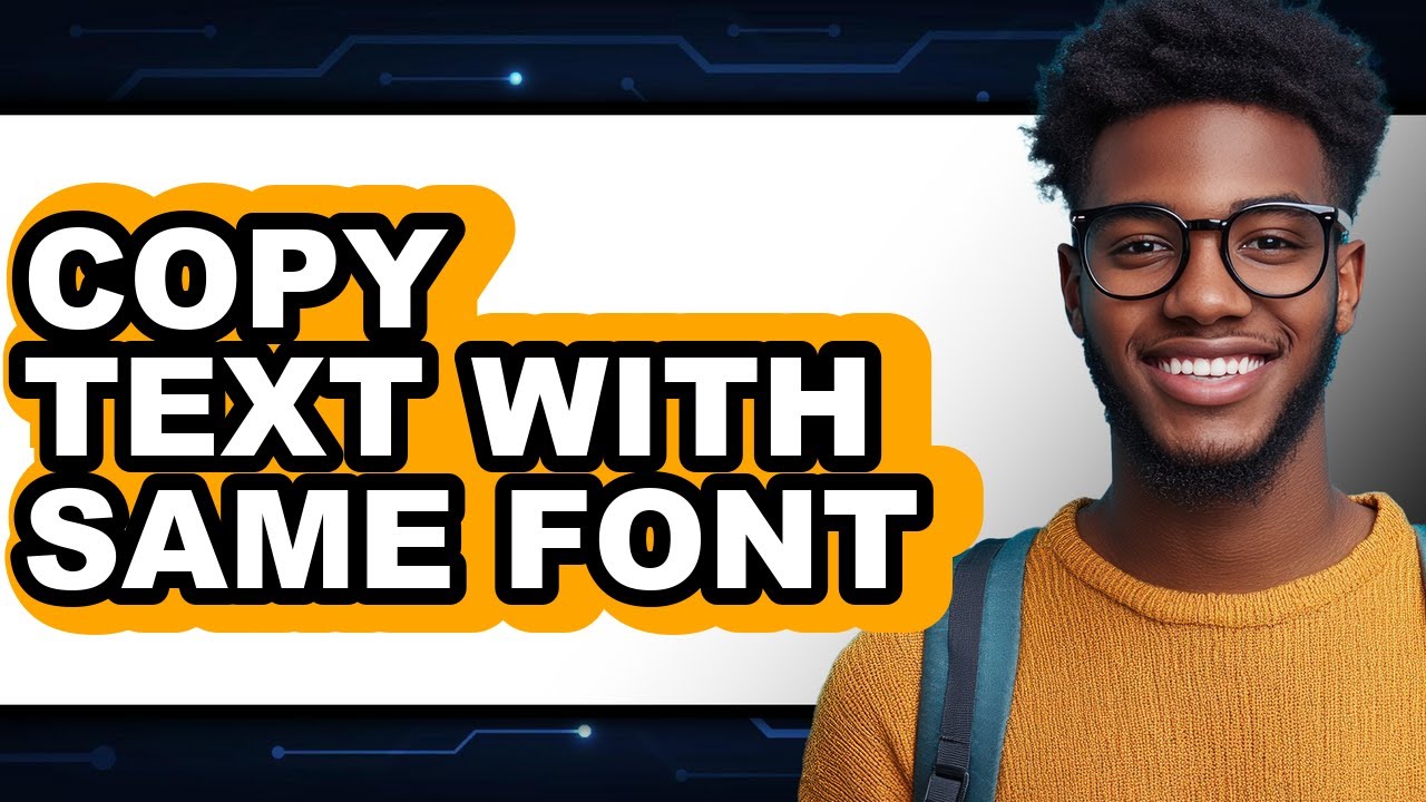 Same Text How to Copy Text with Same Font (only Way) - YouTube