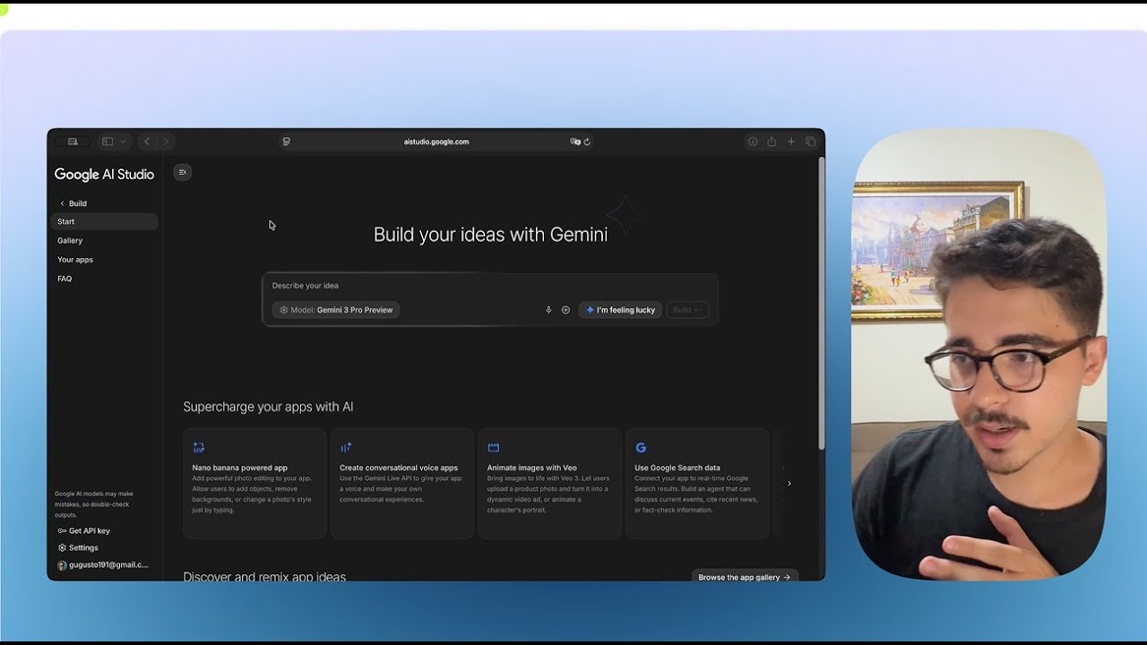 criando um site profissional em menos de 3 minutos com google ai studio ...