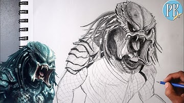 How to draw Predator || easy tutorial || Predator: Badlands