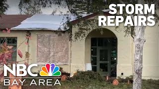 Storm cleanup continues across the Bay Area