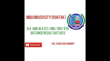 mdu university MA and BA distance result out 2023