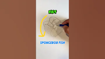 A complicated way to draw a SpongeBob fish ✨✨