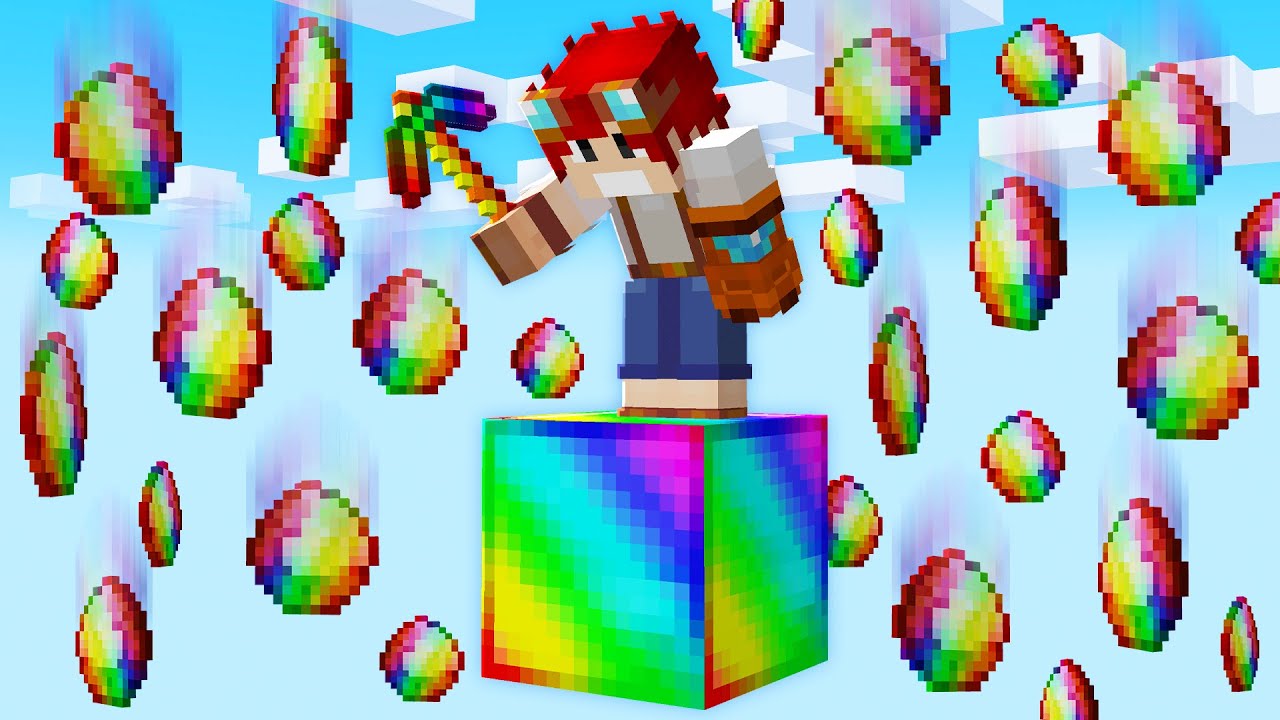 SOBREVIVENDO EM APENAS 1 BLOCO DE MINÉRIO SECRETO NO MINECRAFT - YouTube